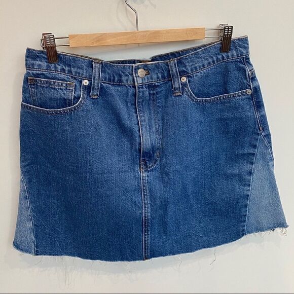 Madewell Rigid Denim A-Line Mini Skirt: Pieced Edition - Picture 4 of 11